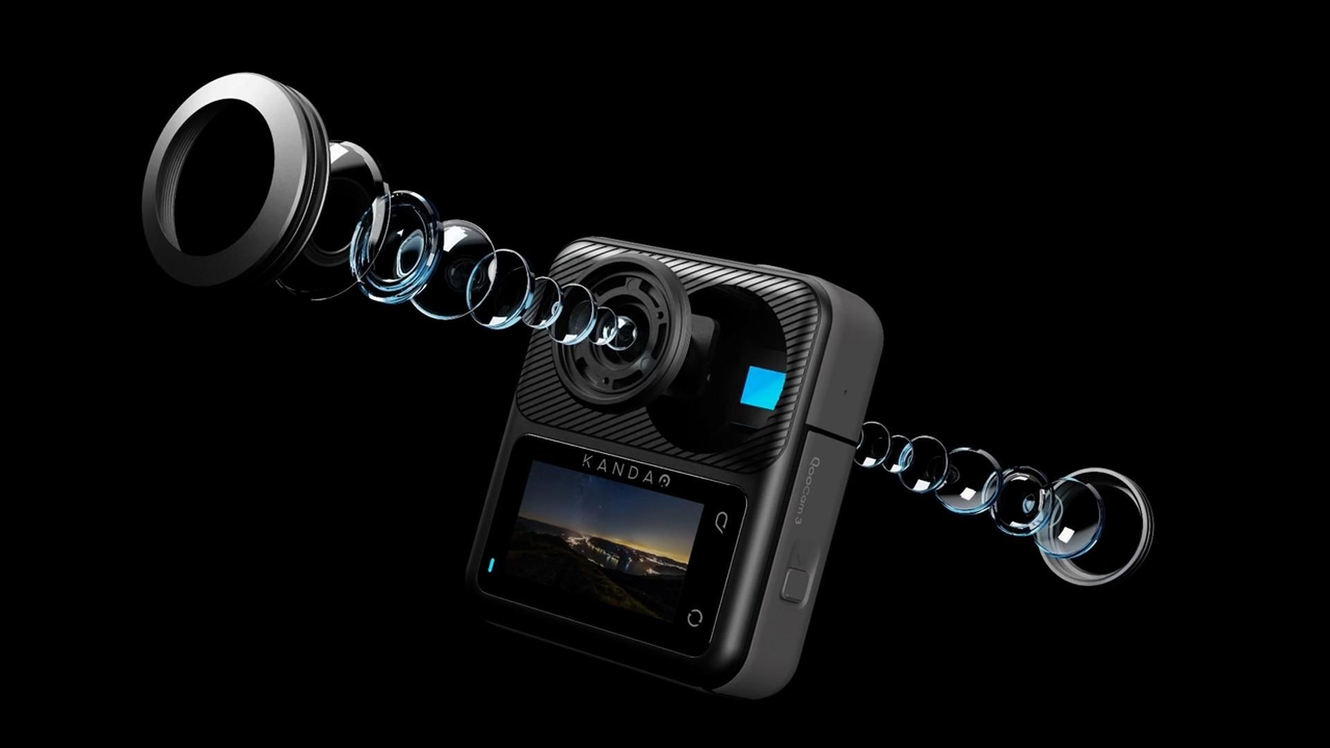 Caméra 360° Kandao Qoocam3 avec support moto